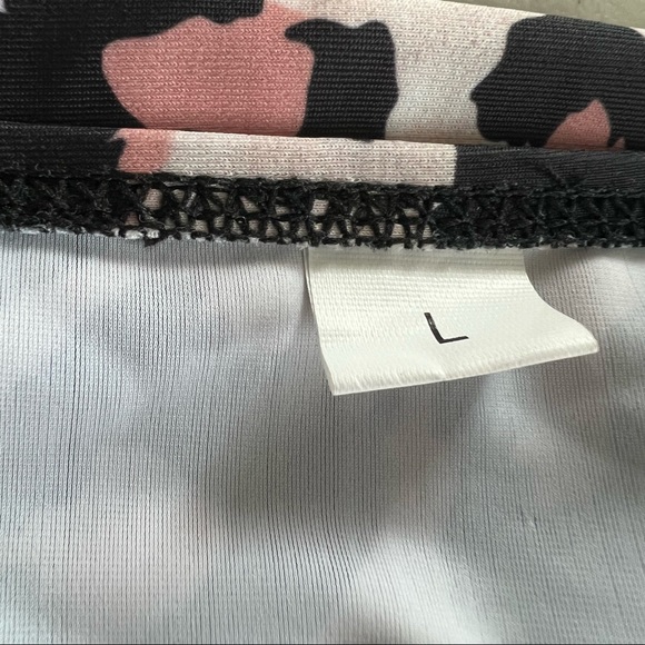 NEW Leopard Print Ruched High Waist Bikini Bottoms Women’s Size L Beach Swimwear - Picture 3 of 7